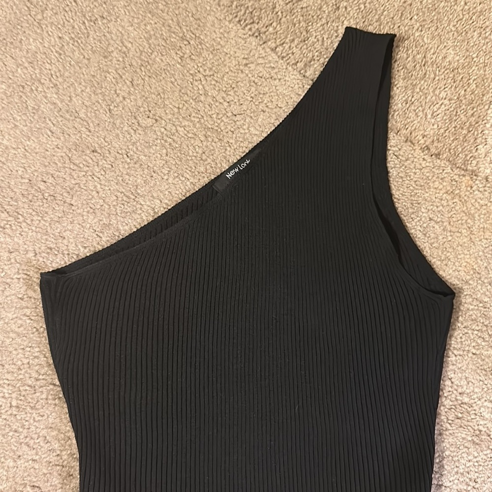 One shoulder knit dress